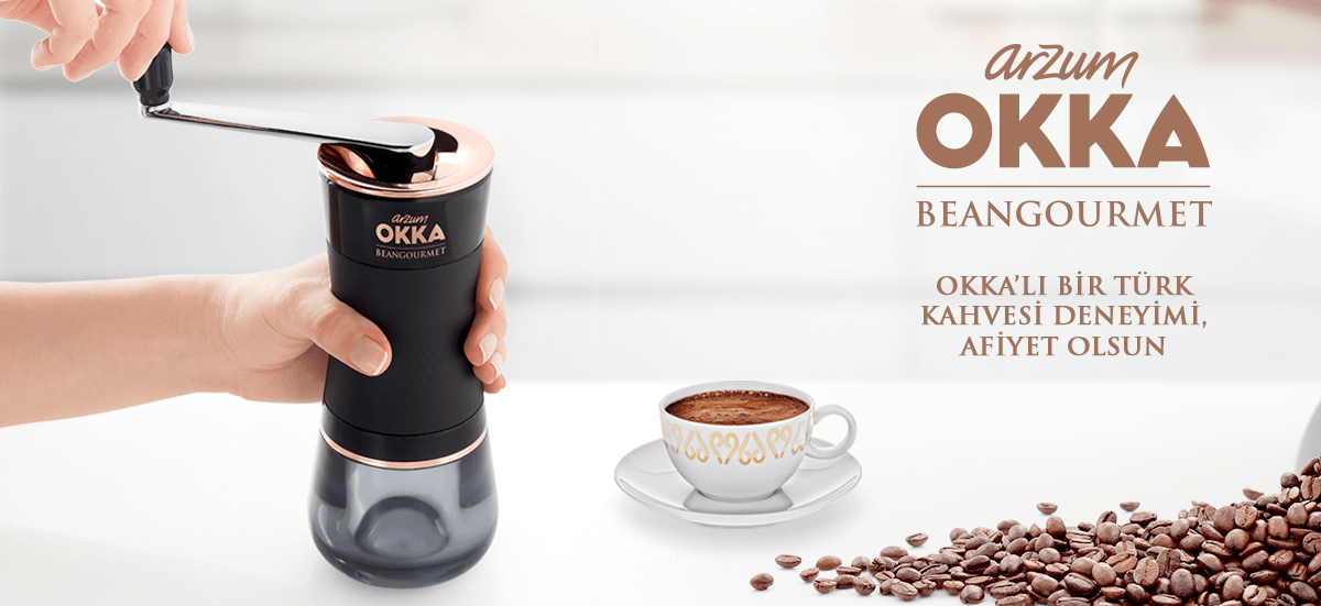 Arzum OK003 OKKA BEANGOURMET Manual Coffee Grinder Black-copper Medium 