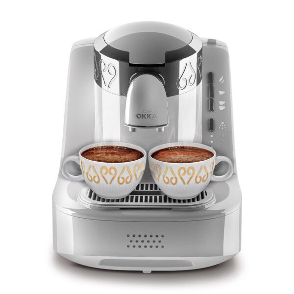 Arzum OKKA Automatic Turkish Coffee Machine  -  White, Chrome