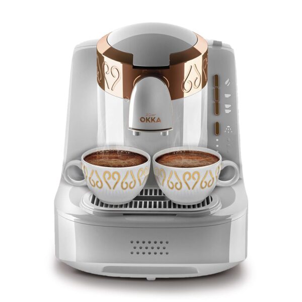 Arzum OKKA Automatic Turkish Coffee Machine  -  White, Copper