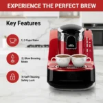 Arzum OKKA Automatic Turkish Coffee Machine  -  Red, Chrome - Image 4