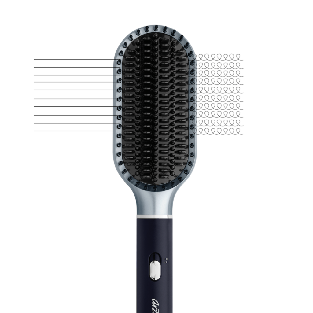 Arzum Revolution Hair Straightener Brush Ceramic Plate Platinum Gray